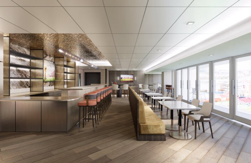 Centre-field lounge of Toronto Stadium